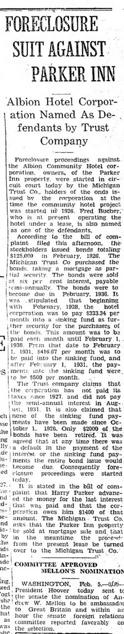 Parker Inn Hotel (Munger Place Apartments) - 1932 Foreclosure (newer photo)